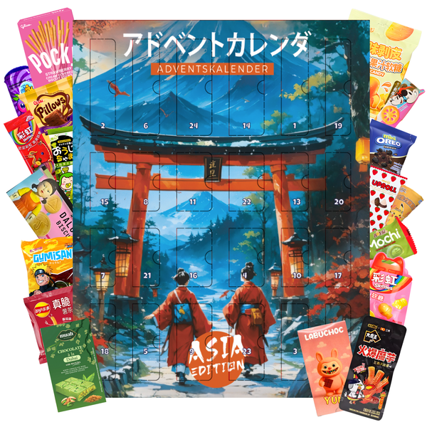 Asiatische Süßigkeiten Adventskalender 2025 - Japanische, koreanische & weitere Snacks - Weihnachtskalender von Sweets aus aller Welt (XL)