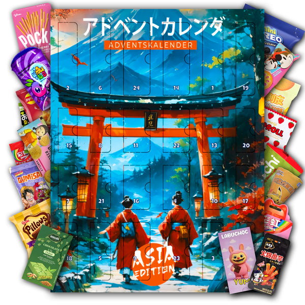 Asiatische Süßigkeiten Adventskalender 2025 - Japanische, koreanische & weitere Snacks - Weihnachtskalender von Sweets aus aller Welt (XL)